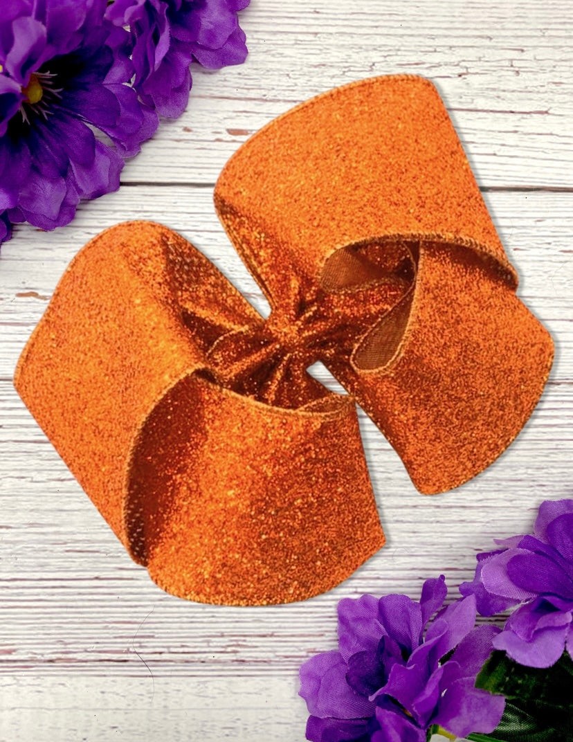 Orange metallic glitter
