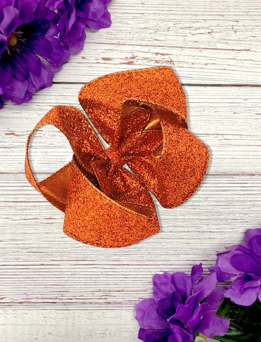 Orange metallic glitter