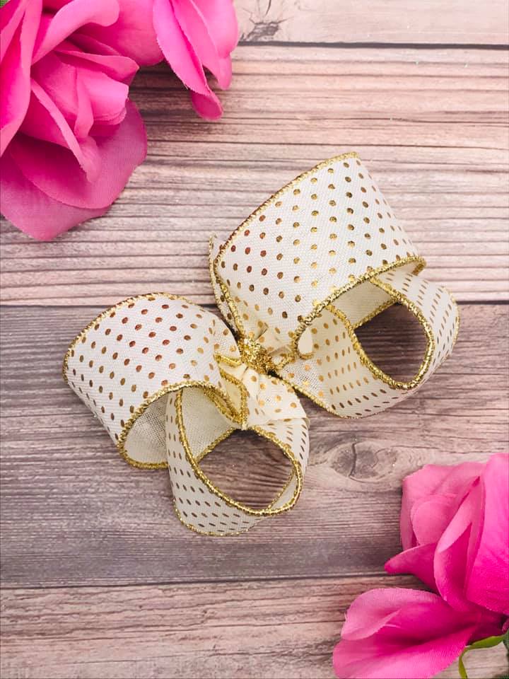 Ivory with Gold Dotties