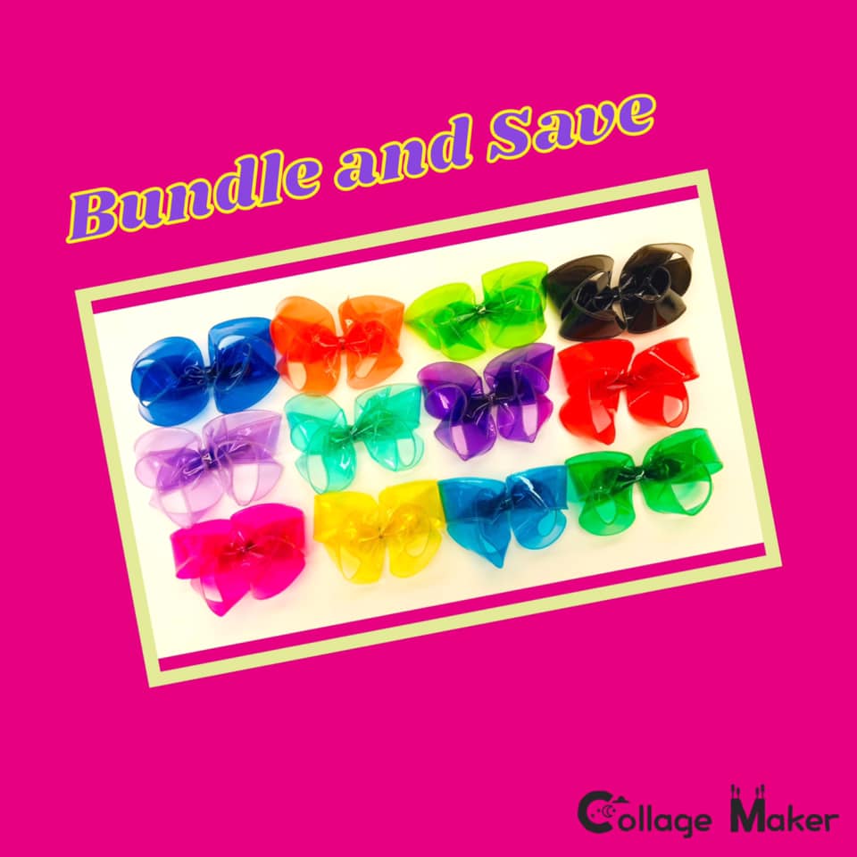 4" Jelly Bow Bundle