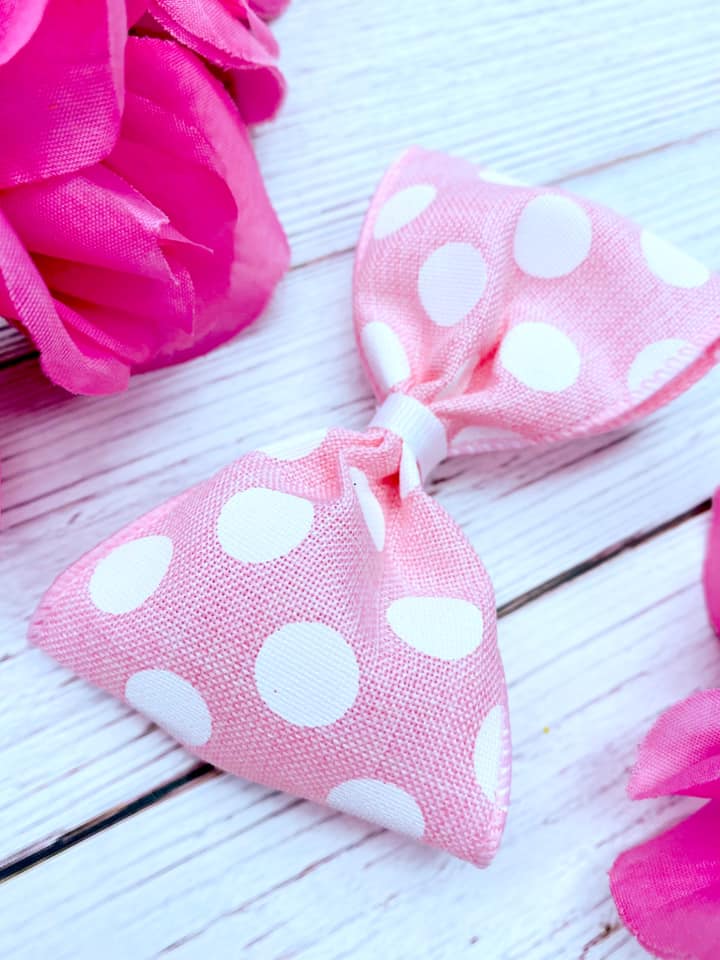 Light Pink and White Big Polka Dots