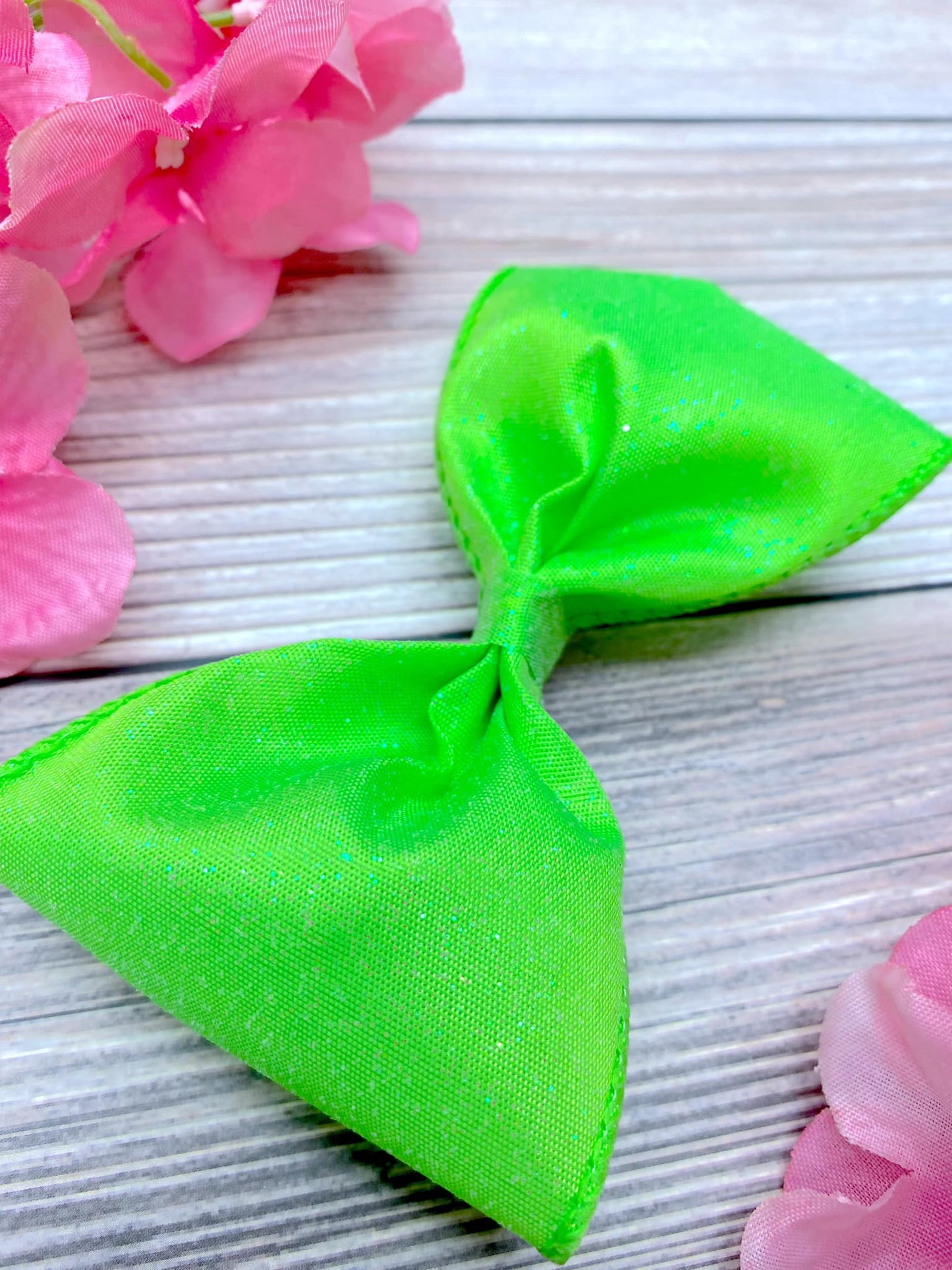 Lime Green Misted Glitter