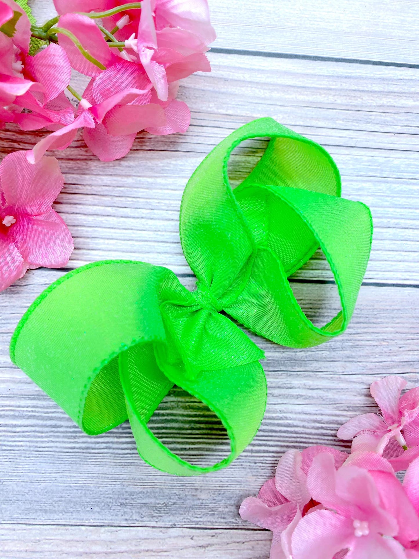 Lime Green Misted Glitter