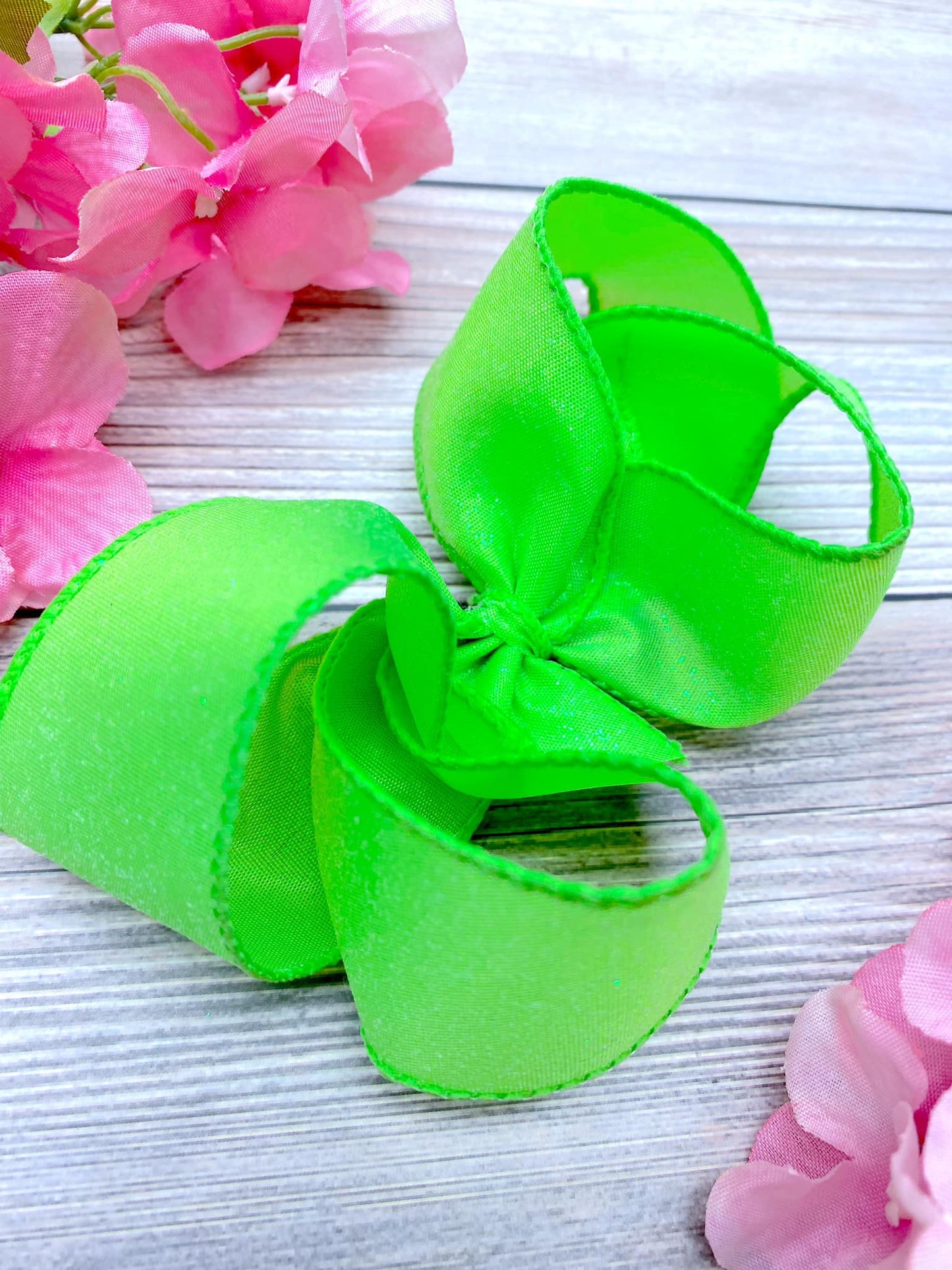 Lime Green Misted Glitter