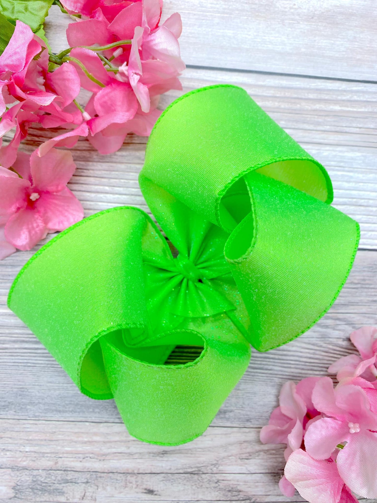 Lime Green Misted Glitter