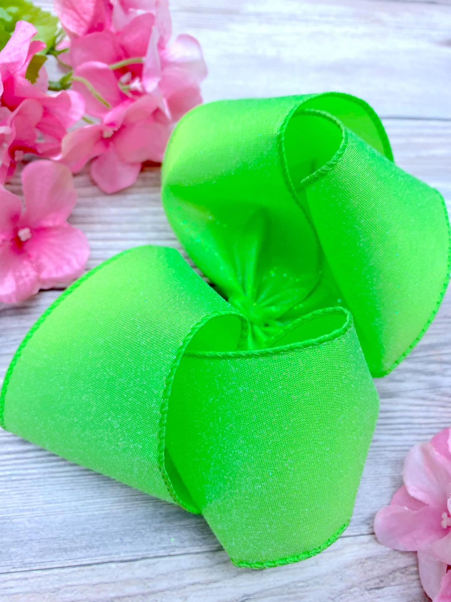 Lime Green Misted Glitter