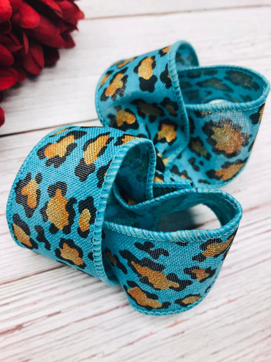 Metallic Turquoise Cheetah