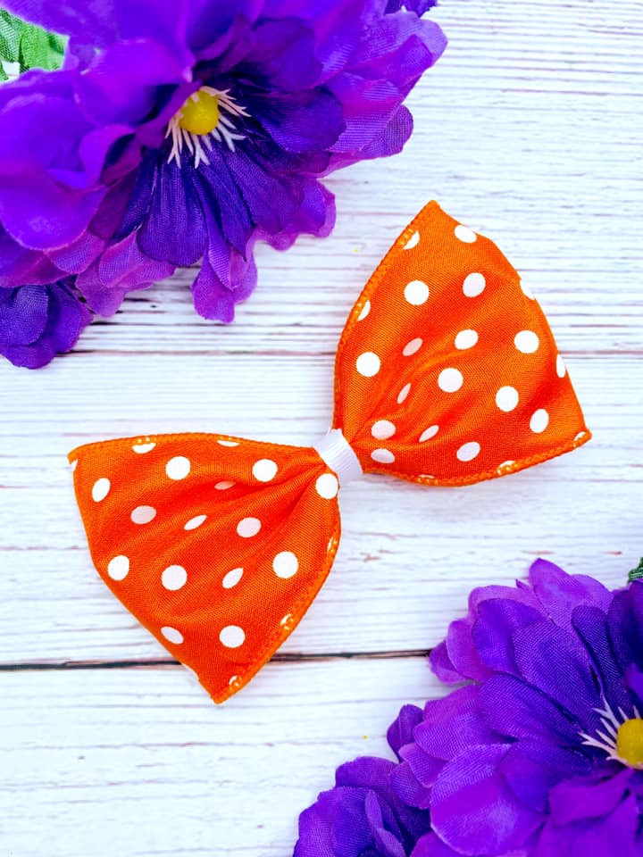 Orange and White Polka Dots