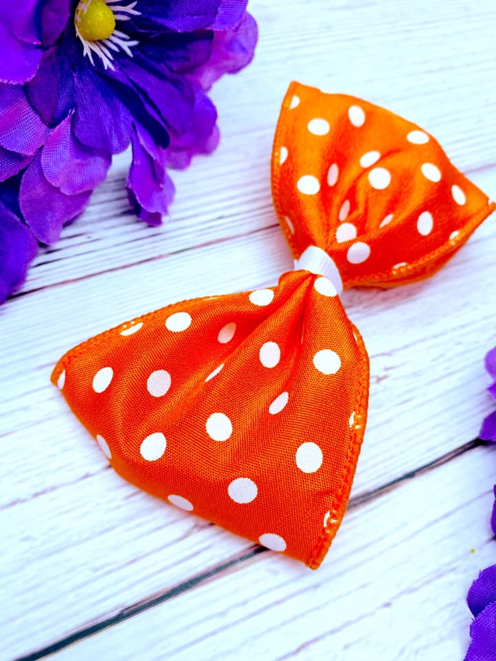 Orange and White Polka Dots