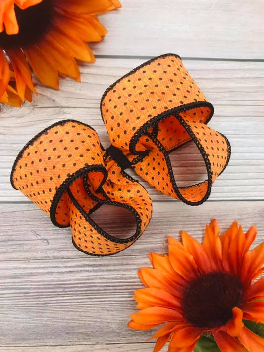 Orange with Black Dotties