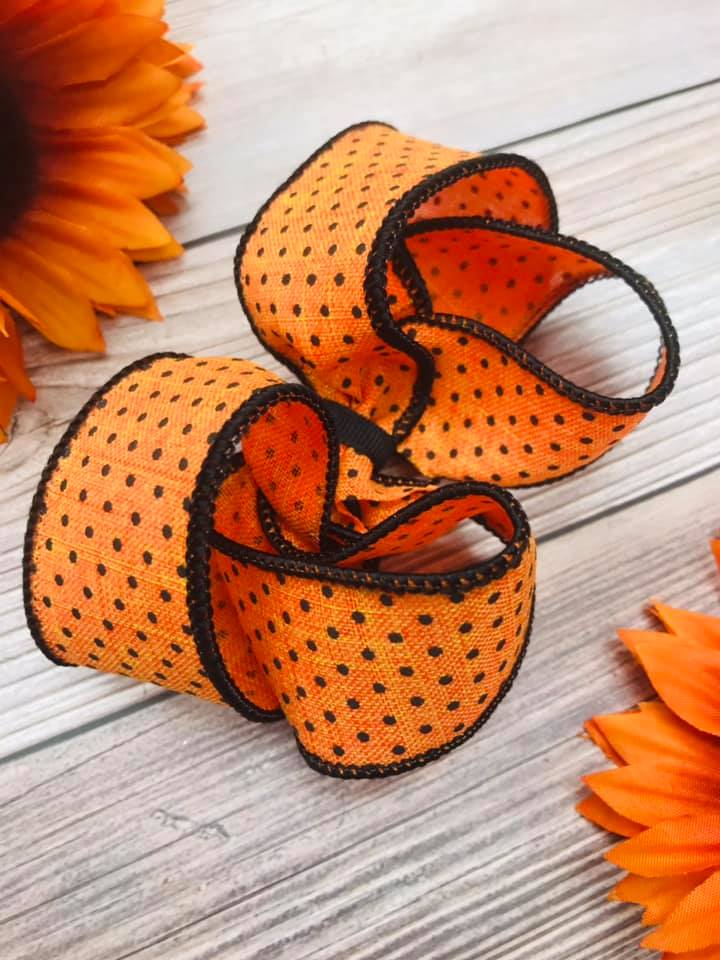 Orange with Black Dotties