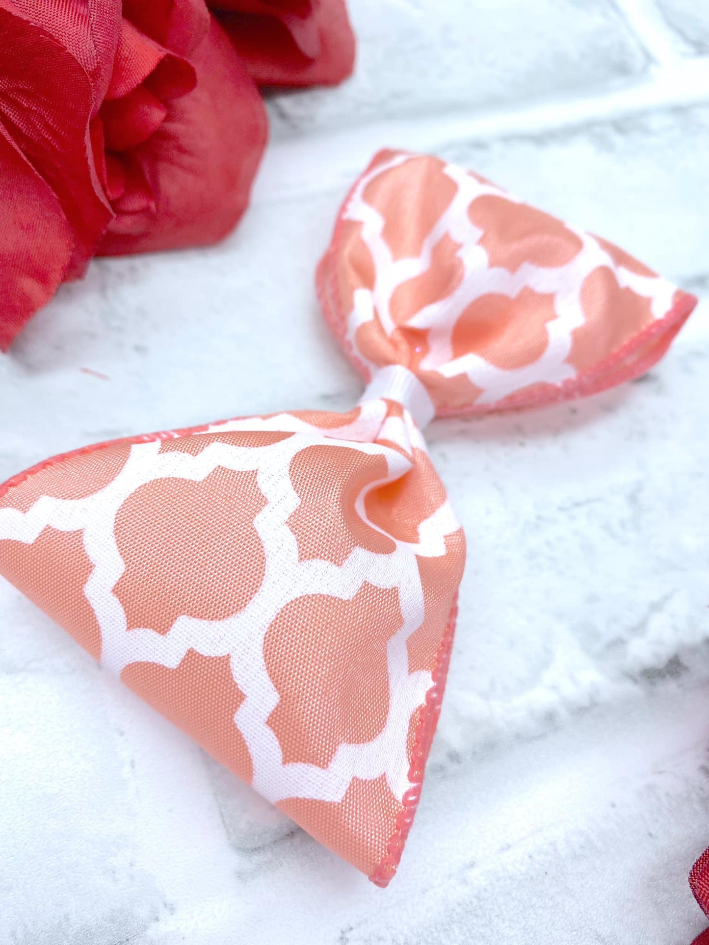Peach Quatrefoil
