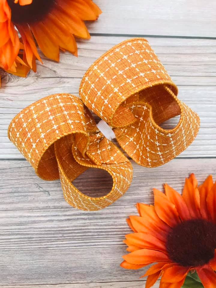 Pumpkin and Cream Stitching