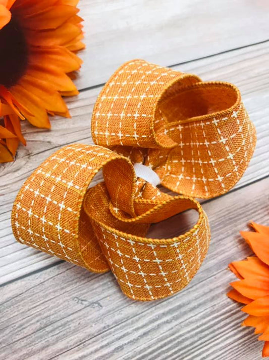 Pumpkin and Cream Stitching