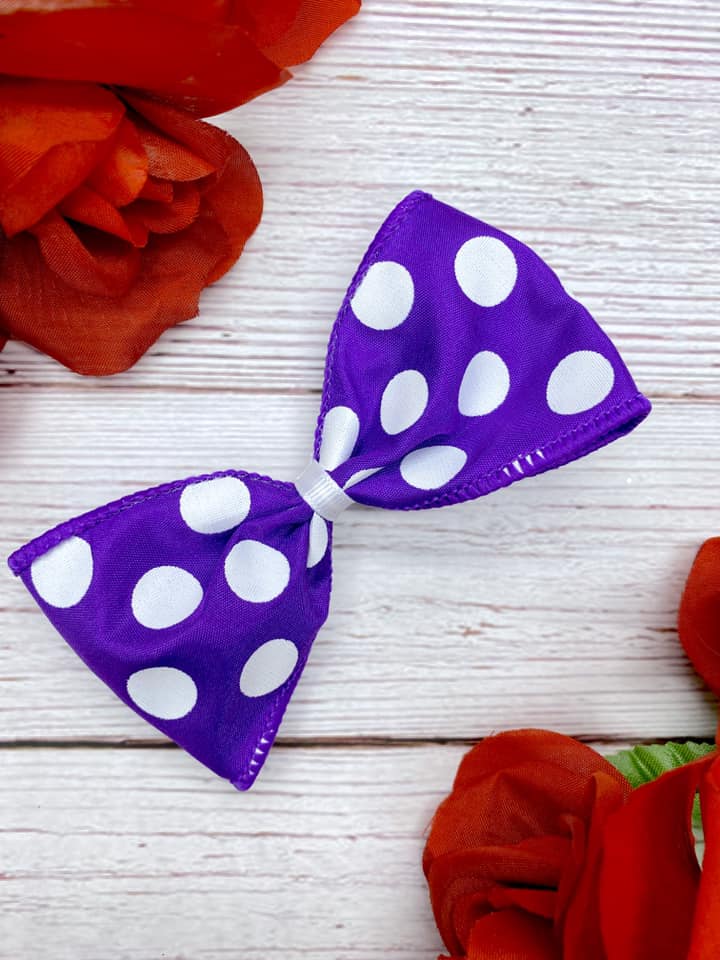 Purple and White Big Polka Dots