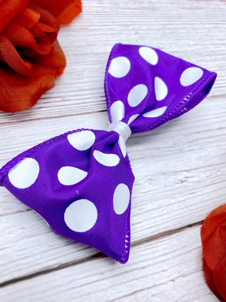 Purple and White Big Polka Dots