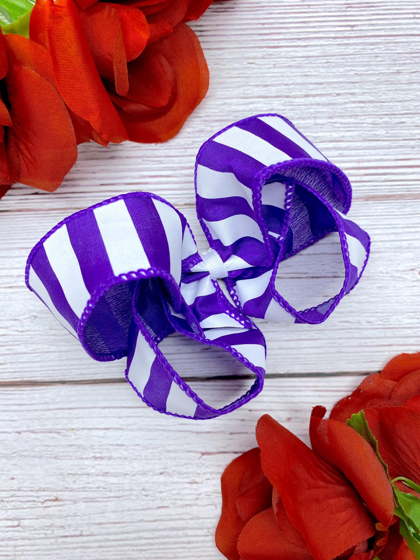 Purple and White Vertical Stripes