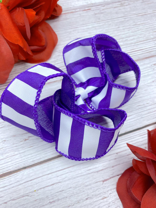 Purple and White Vertical Stripes