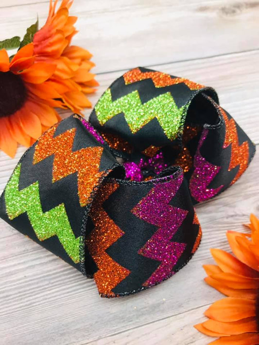 Rainbow Chevron Glitter