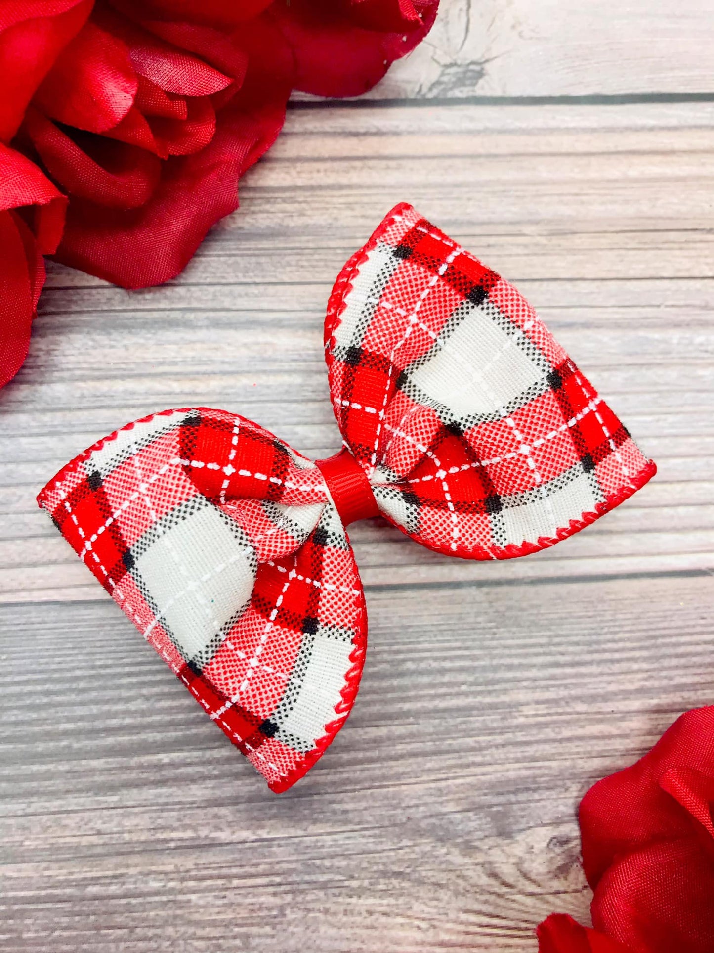 Red and Black Holiday Stitching
