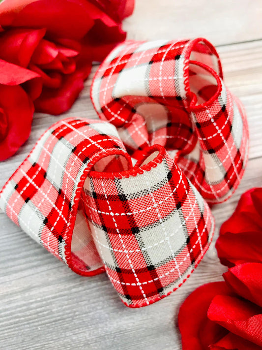 Red and Black Holiday Stitching