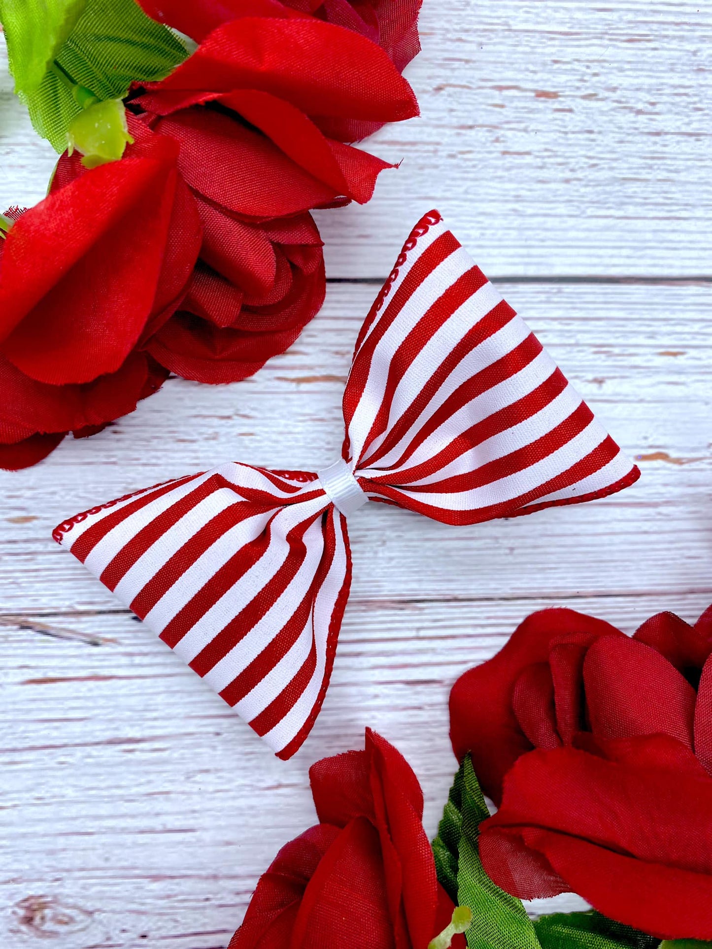 Red and White Mini Horizontal Stripes