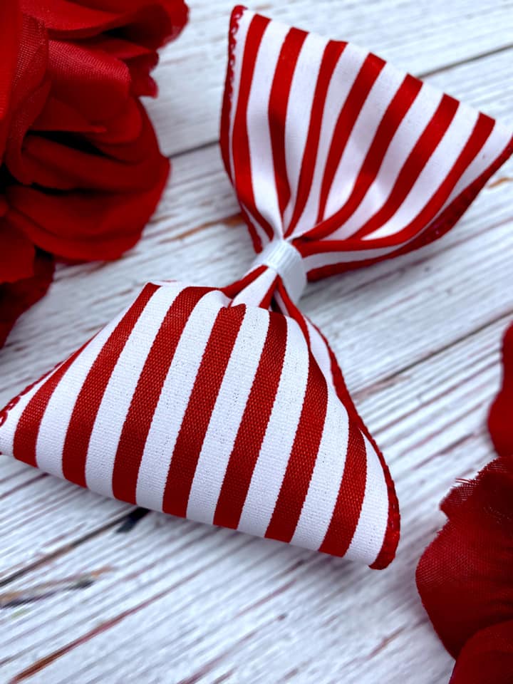 Red and White Mini Horizontal Stripes
