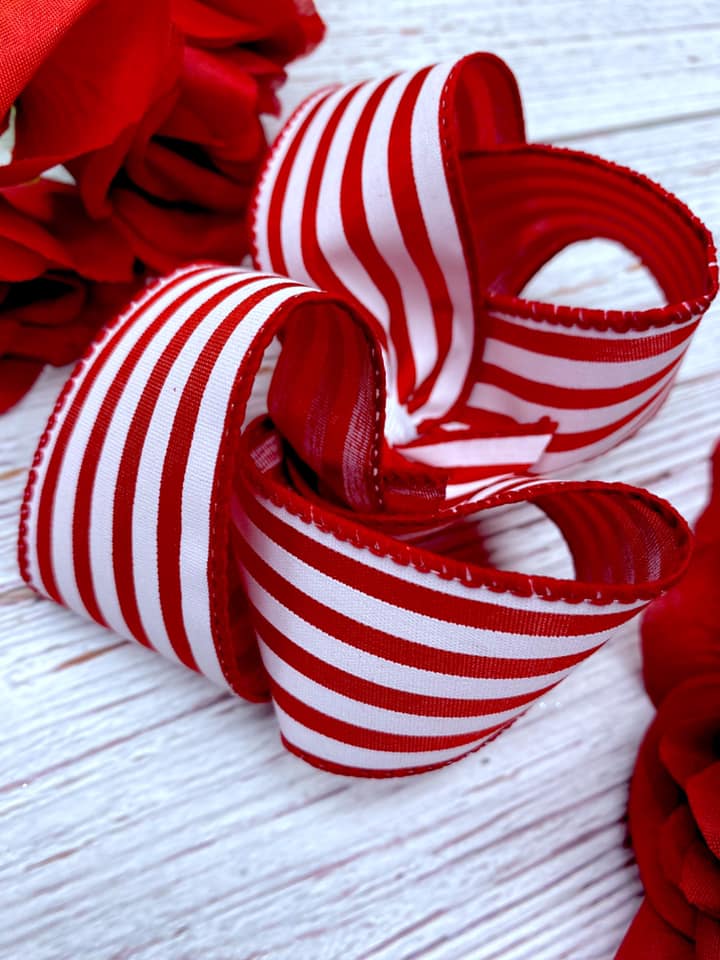 Red and White Mini Horizontal Stripes