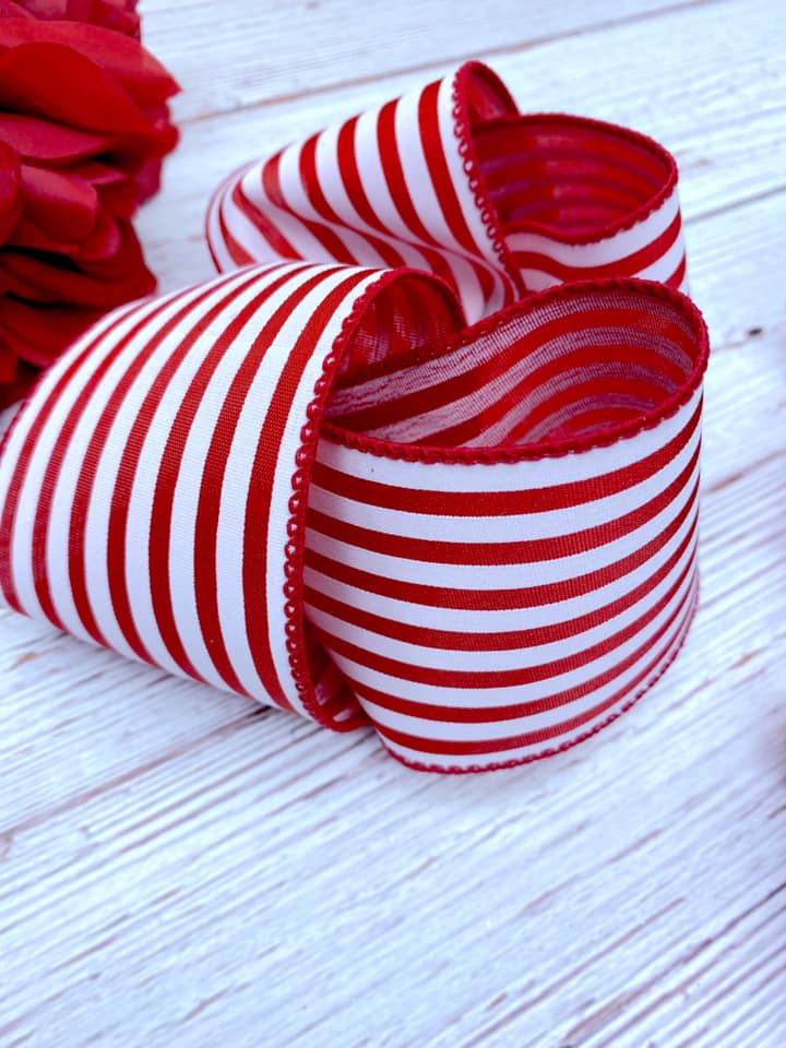 Red and White Mini Horizontal Stripes