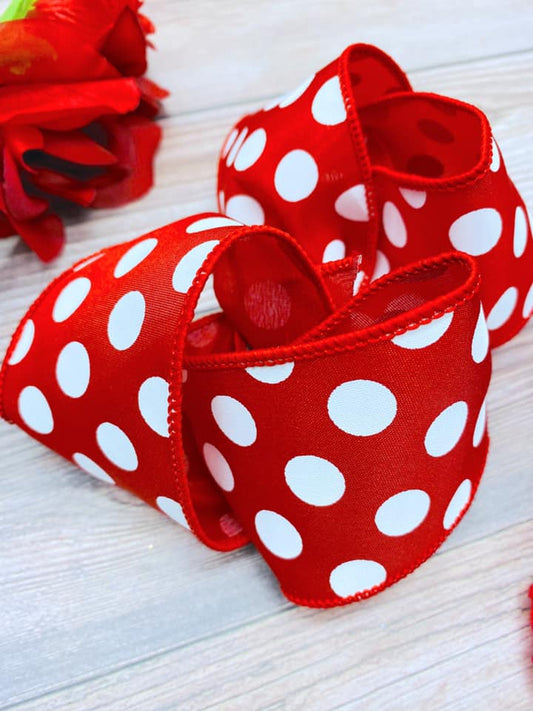 Red and White Big Polka Dots
