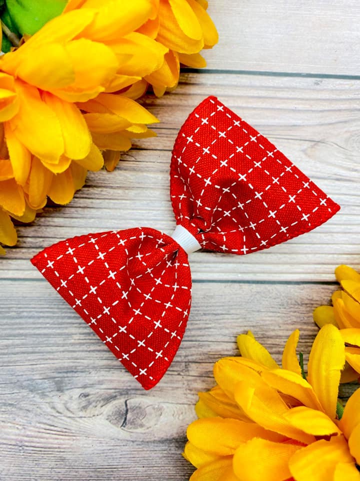 Red and White Stitching