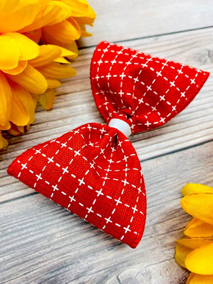 Red and White Stitching