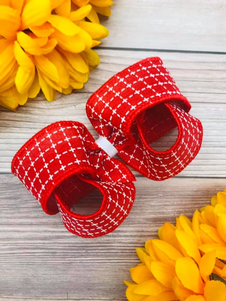 Red and White Stitching