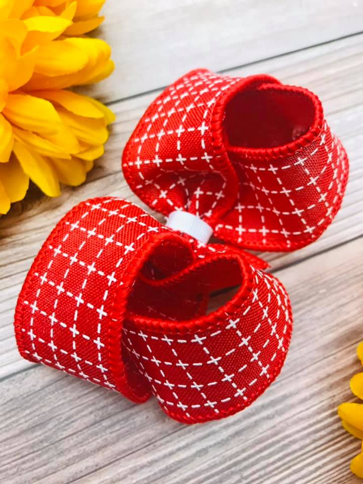 Red and White Stitching