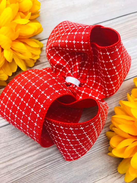 Red and White Stitching