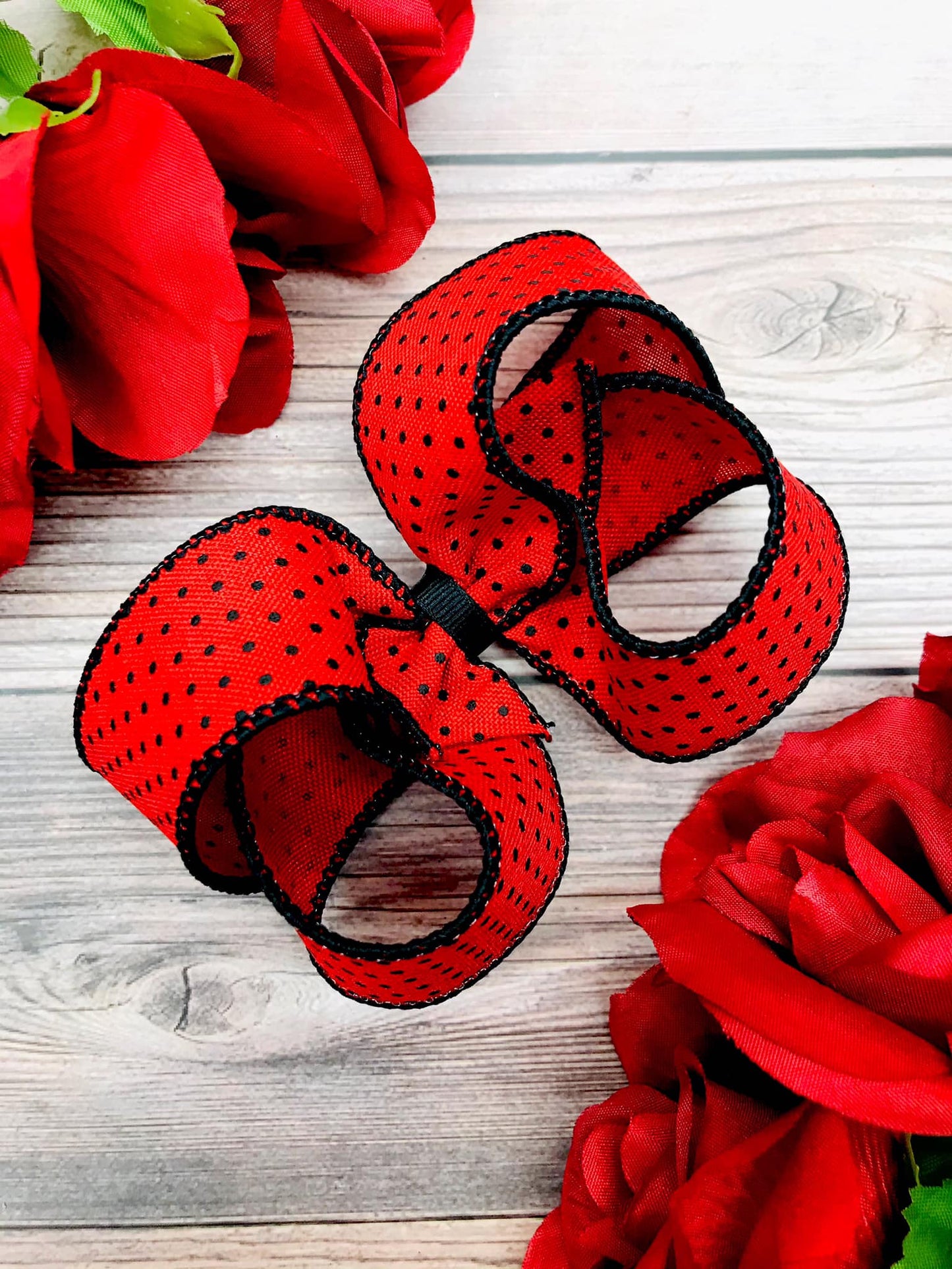 Red with Black Dotties