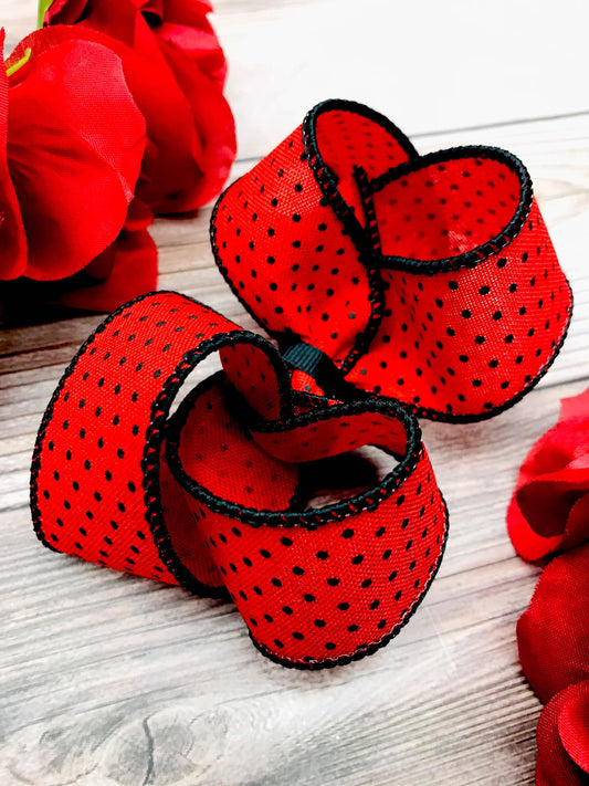 Red with Black Dotties