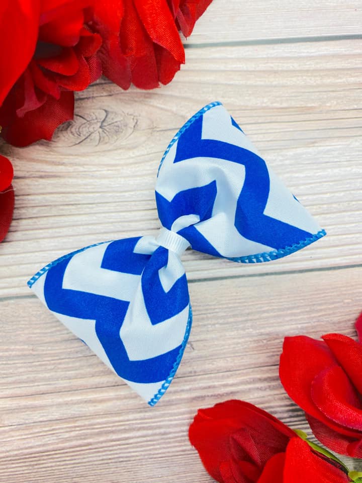 Royal and White Medium Chevron