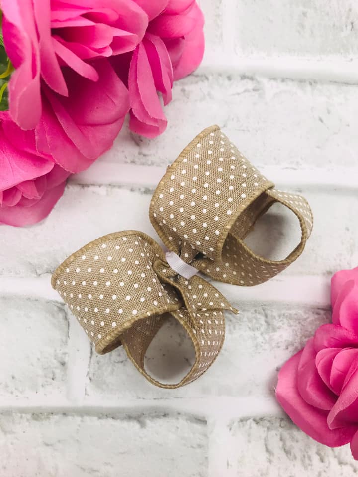 Tan with White Dotties