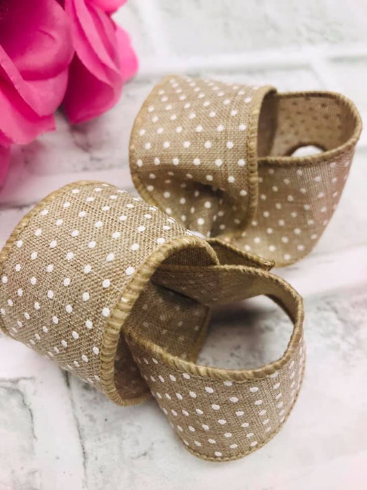 Tan with White Dotties