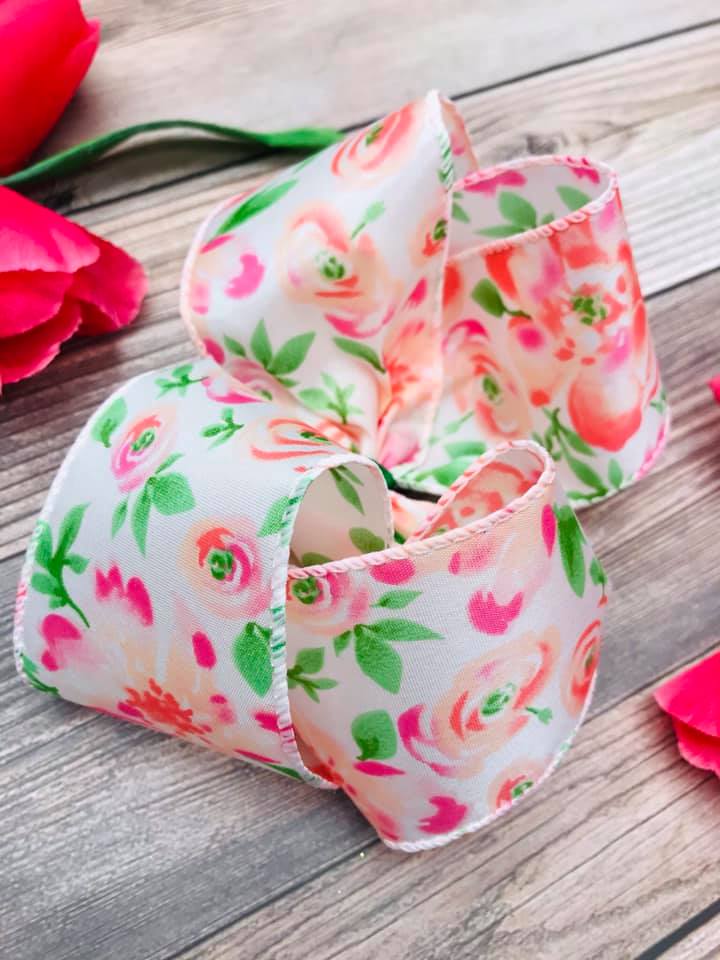 Watercolor Peach Bouquet