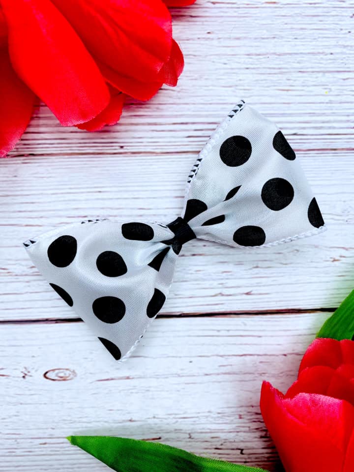 White and Black Big Polka Dots