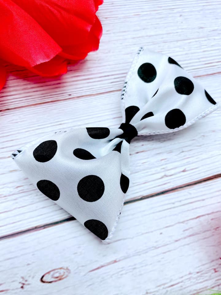 White and Black Big Polka Dots
