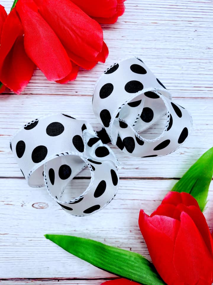 White and Black Big Polka Dots