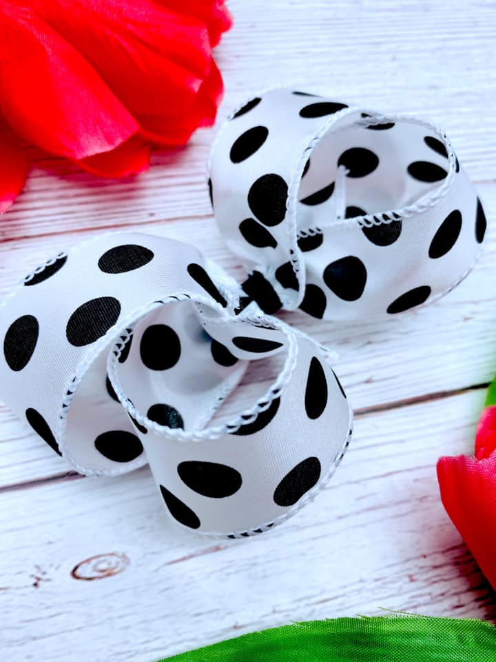 White and Black Big Polka Dots