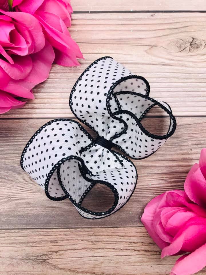 White with Black Dotties