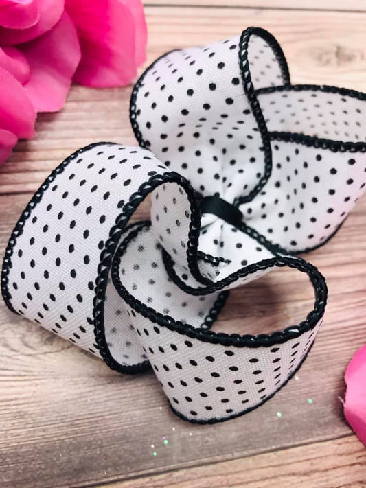 White with Black Dotties