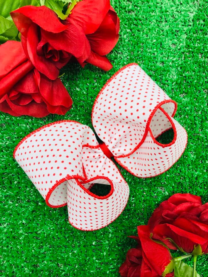 White with Red Dotties