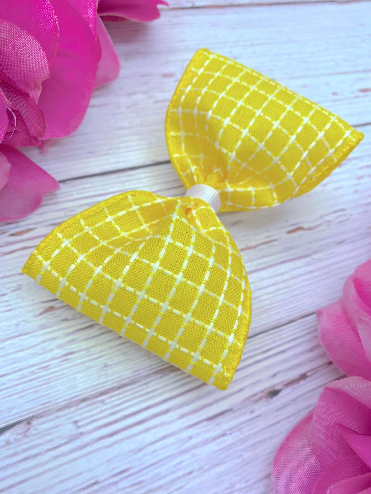 Yellow and White Stitching