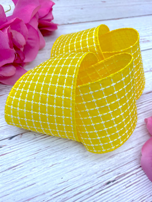 Yellow and White Stitching
